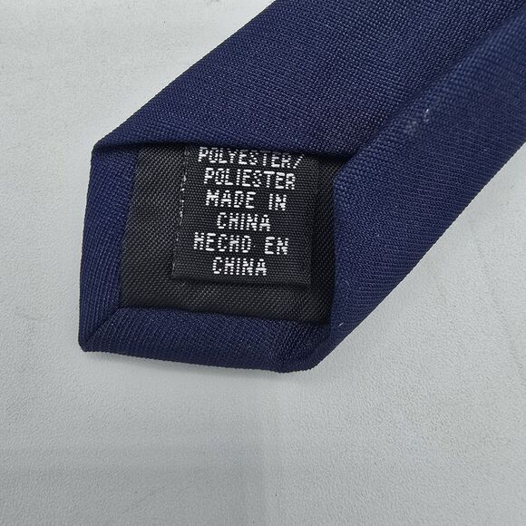 Mens Necktie Van Heusen 100% Silk Blue White Size 58 By 3 Inches suit Vintage - Picture 6 of 6